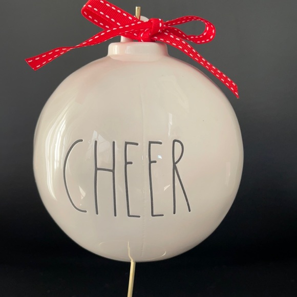 Rae Dunn Ceramic Cheer Ornament - Picture 1 of 4